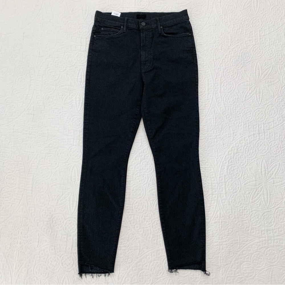 MOTHER Stunner Zip Ankle Step Fray‎ Jeans, Not Guilty Wash - Picture 5 of 10